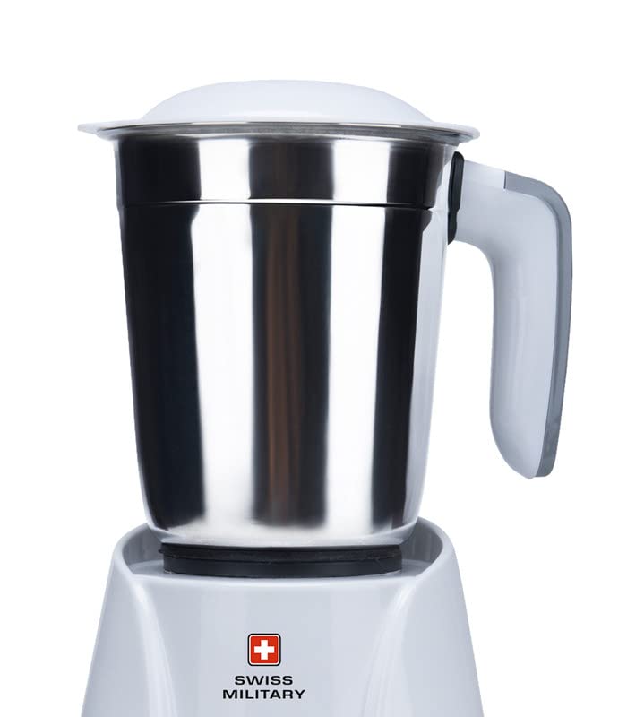 SWISS MILITARY BLISS Mixer Grinder with 3 Stainless Steel jars, 500 Watts, 3-Level Speed Control