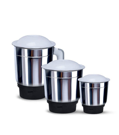 SWISS MILITARY BLISS Mixer Grinder with 3 Stainless Steel jars, 500 Watts, 3-Level Speed Control