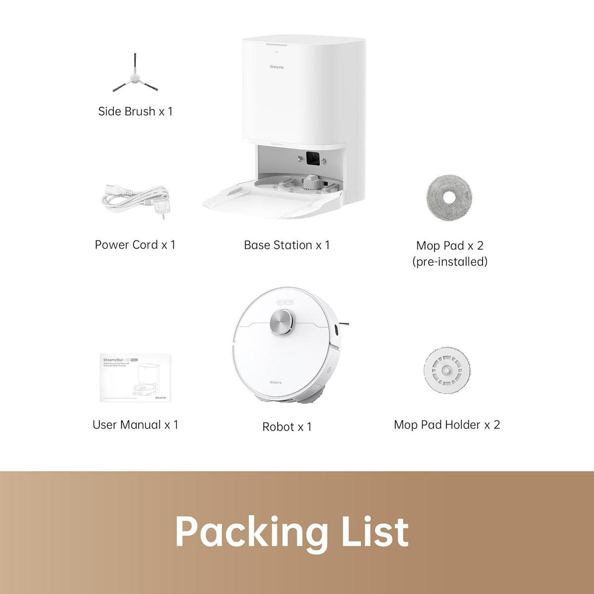 DREAME L10 Prime Robot Vacuum and Mop, Self-Cleaning Dual Mop Pads with Auto Drying
