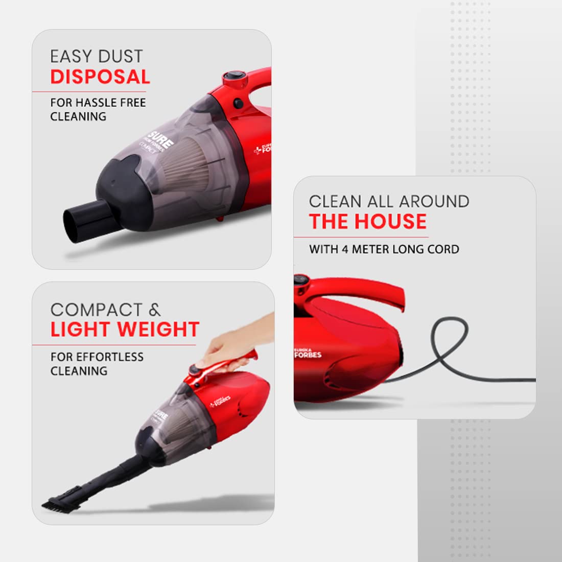 Eureka Forbes Compact 700 Watts Powerful Suction & Blower Vacuum Cleaner