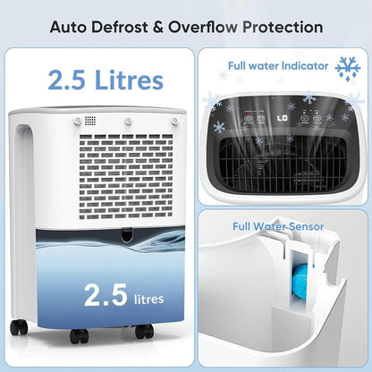 HINISO 10L Smart Compressor Dehumidifier with HEPA 13 Air Purifier Filter Combo for Up to 2000 Sq.ft | WiFi App Control