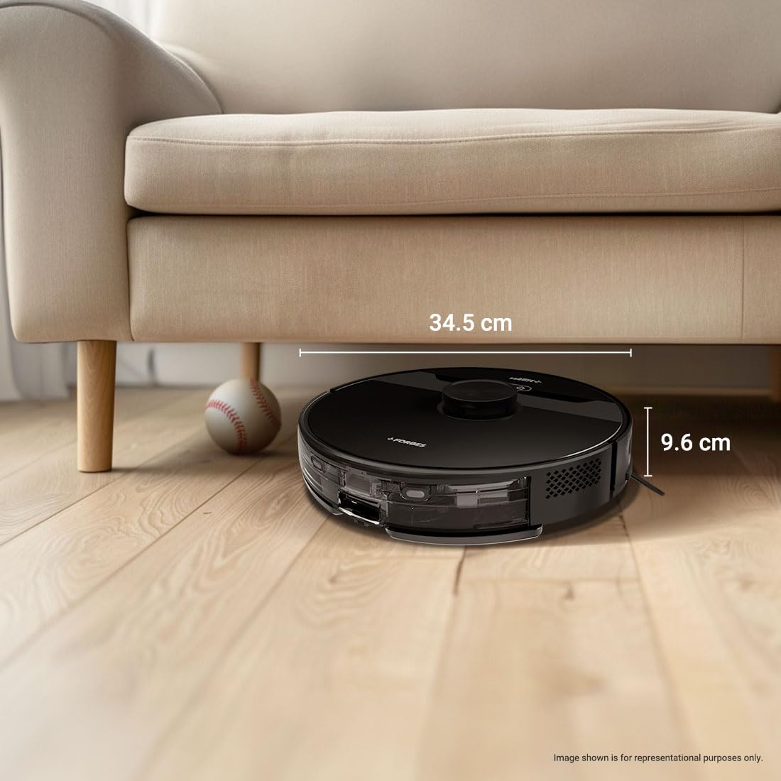 Eureka Forbes SmartClean Nuo, 5000Pa HyperSuction Robotic Vacuum Cleaner with LiDAR 3.0 Navigation & Home Mapping | Wet Mopping