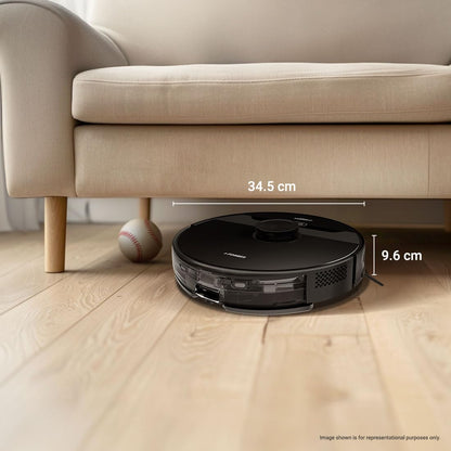 Eureka Forbes SmartClean Nuo, 5000Pa HyperSuction Robotic Vacuum Cleaner with LiDAR 3.0 Navigation & Home Mapping | Wet Mopping