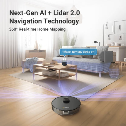 Eureka Forbes LVAC Voice Nuo Robotic Automatic Vacuum Cleaner | Dry Vacuuming & Wet Mopping