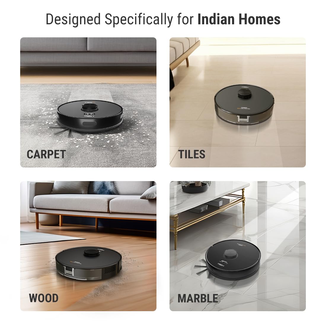 Eureka Forbes LVAC Voice Nuo Robotic Automatic Vacuum Cleaner | Dry Vacuuming & Wet Mopping