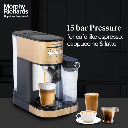 Morphy Richards Kaffeto 1350 W Milk Frother and Coffee Maker