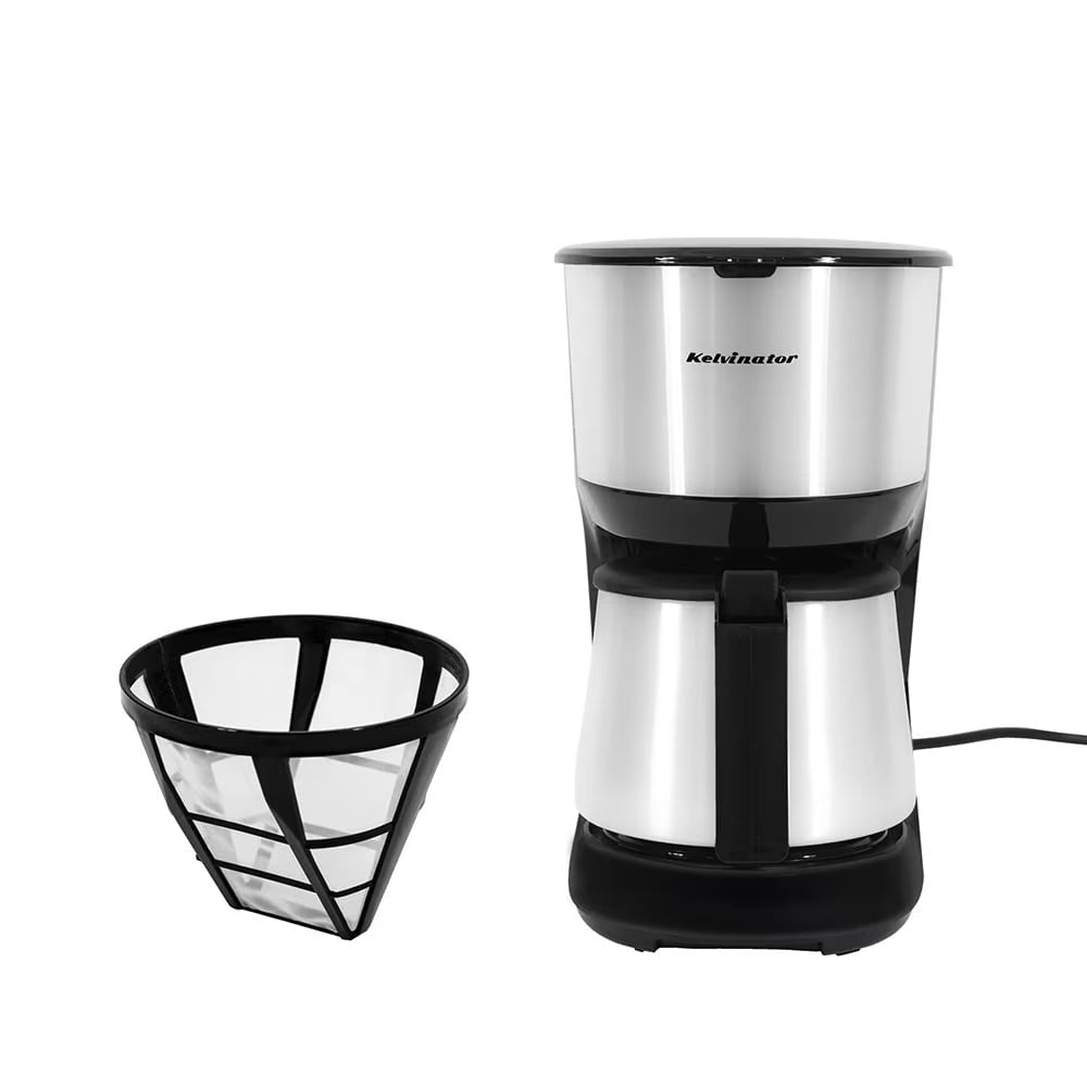 Kelvinator 1250ml 750W Coffee Maker, makes up to 12 cups, Anti-Drip Function
